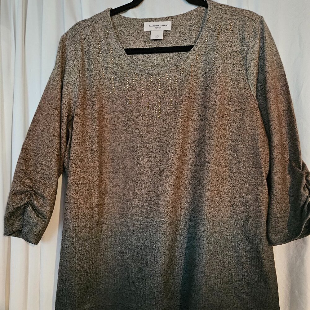 Allison Daley Ombre Top with Embellishments‎ Size PL